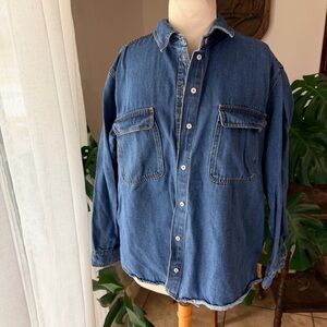 Treasure & Bond Denim Button-Up Shirt – XL